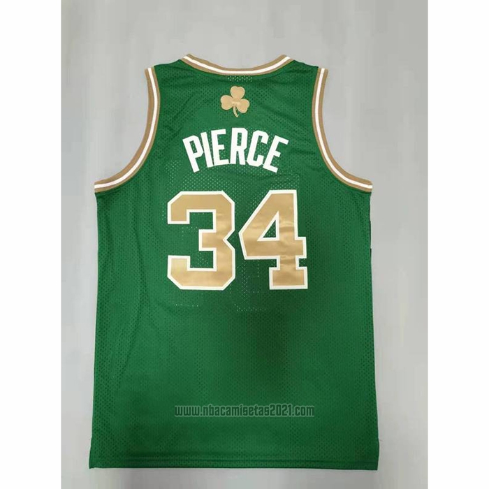 Camiseta Boston Celtics Paul Pierce #34 Mitchell & Ness 2007-08 Verde